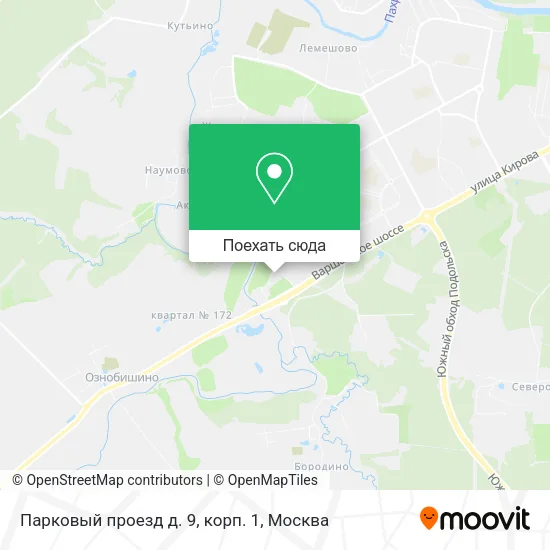 Карта Парковый проезд д. 9, корп. 1