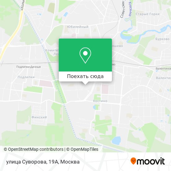 Карта улица Суворова, 19А