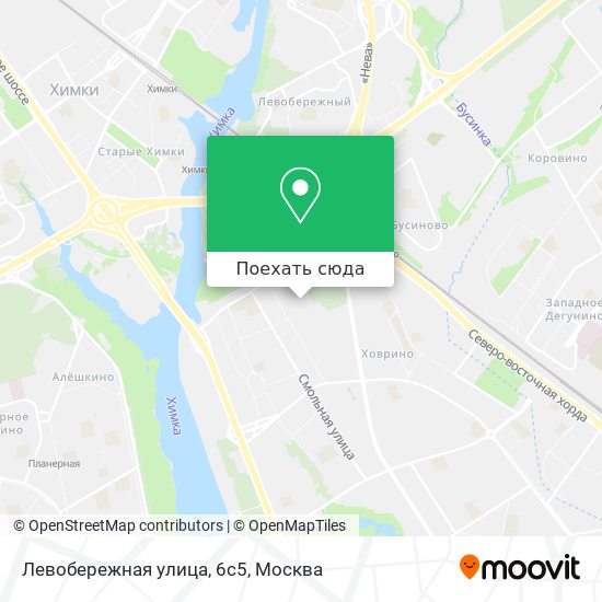 Карта Левобережная улица, 6с5