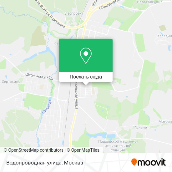 Карта Водопроводная улица