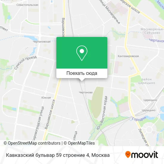 Карта Кавказский бульвар 59 строение 4
