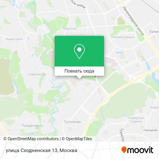 Карта улица Сходненская 13