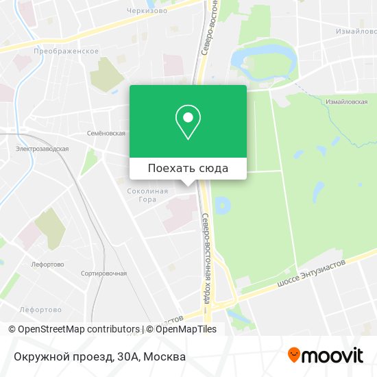 Карта Окружной проезд, 30А