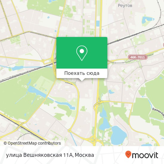 Карта улица Вешняковская 11А