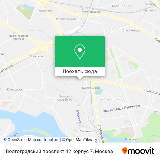 Карта Волгоградский проспект 42 корпус 7