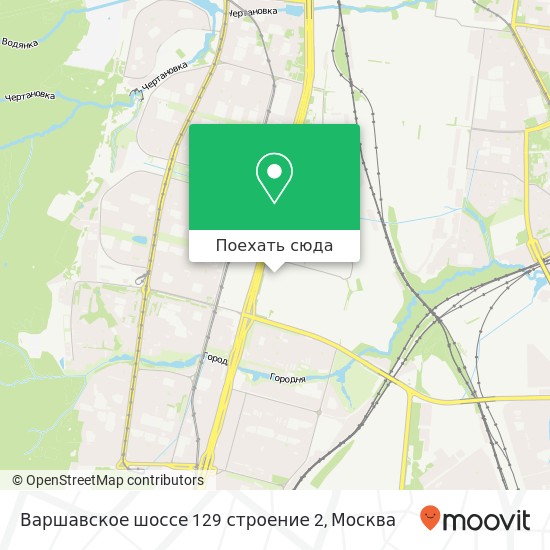 Карта Варшавское шоссе 129 строение 2