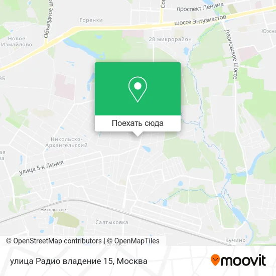 Карта улица Радио владение 15