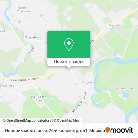 Карта Новорижское шоссе, 26-й километр, вл1