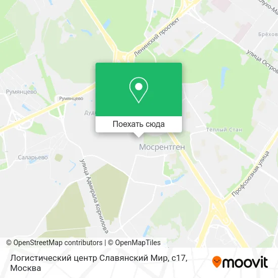 Карта Логистический центр Славянский Мир, с17