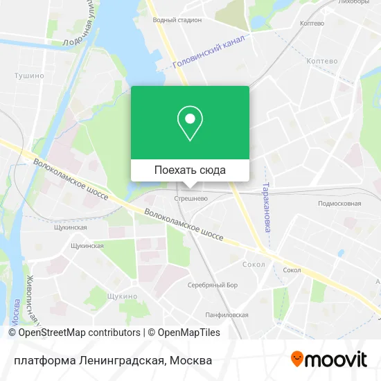 Карта платформа Ленинградская