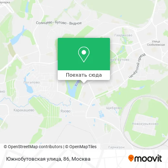Карта Южнобутовская улица, 86