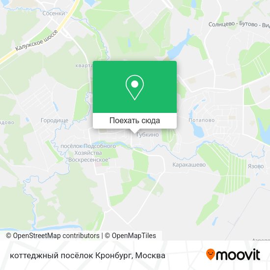 Карта коттеджный посёлок Кронбург