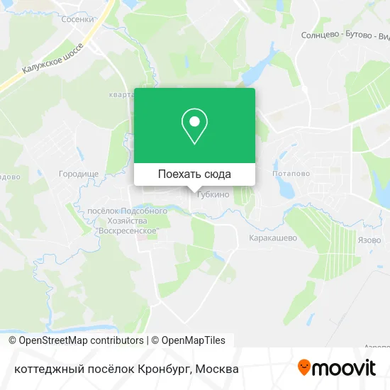 Карта коттеджный посёлок Кронбург