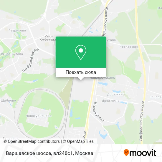 Карта Варшавское шоссе, вл248с1