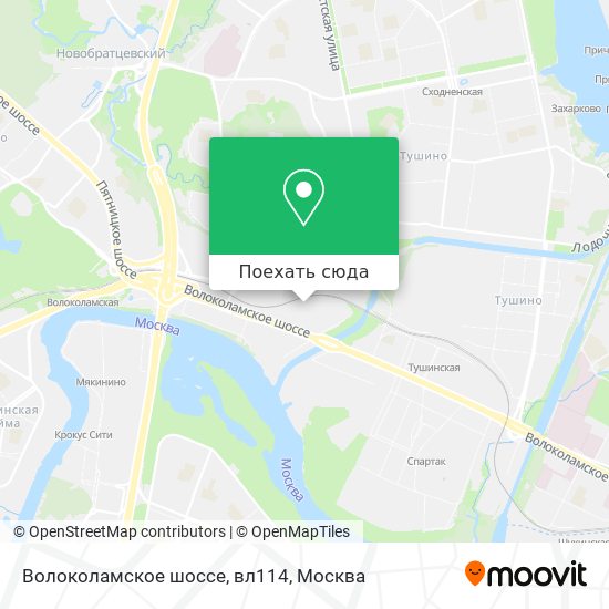 Карта Волоколамское шоссе, вл114