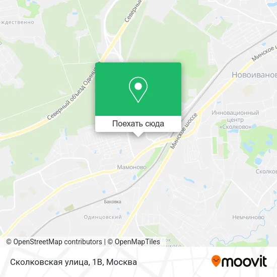 Карта Сколковская улица, 1В