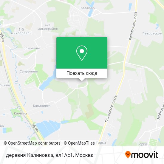 Карта деревня Калиновка, вл1Ас1