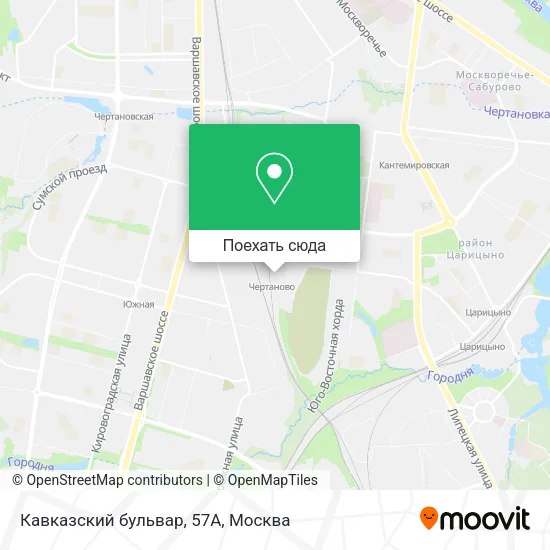 Карта Кавказский бульвар, 57А