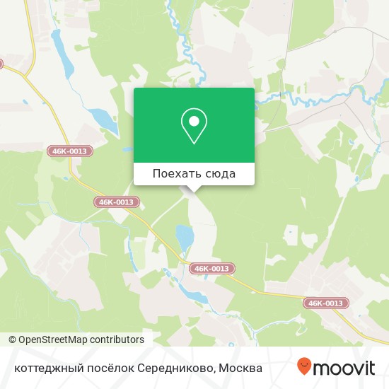 Карта коттеджный посёлок Середниково