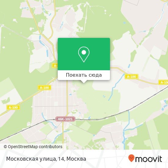 Карта Московская улица, 14