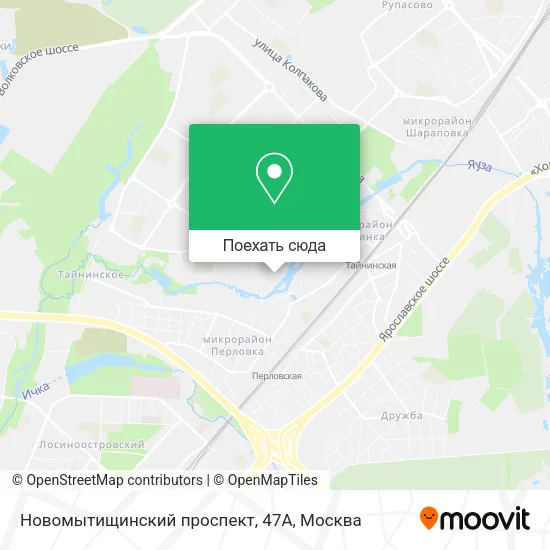 Карта Новомытищинский проспект, 47А