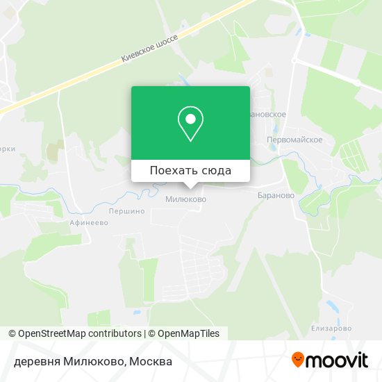 Карта деревня Милюково