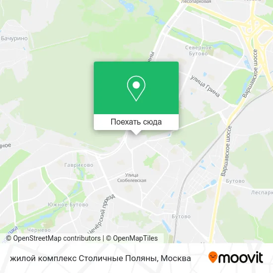 Карта жилой комплекс Столичные Поляны