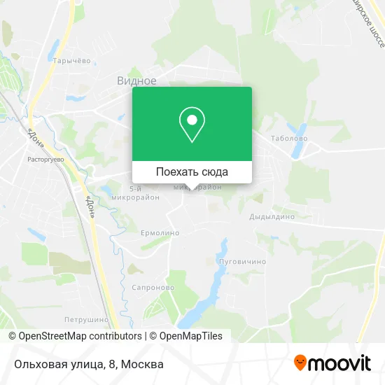 Карта Ольховая улица, 8