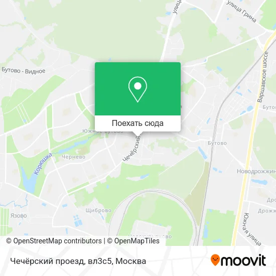 Карта Чечёрский проезд, вл3с5