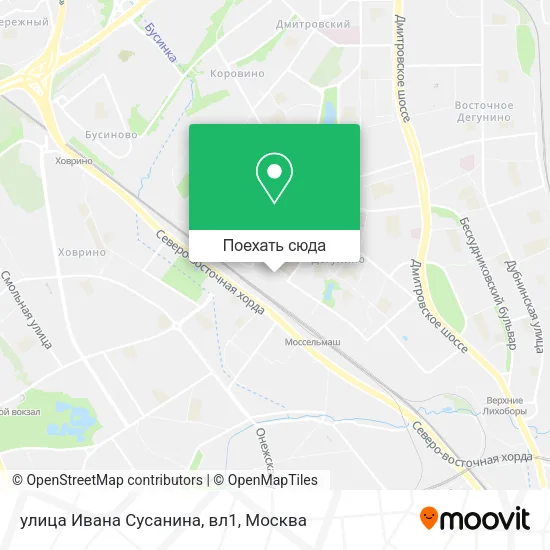 Карта улица Ивана Сусанина, вл1