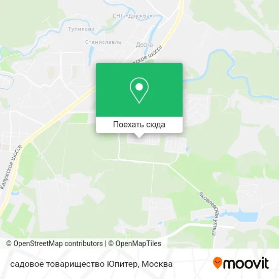 Карта садовое товарищество Юпитер