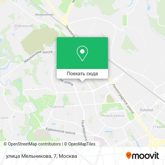 Карта улица Мельникова, 7