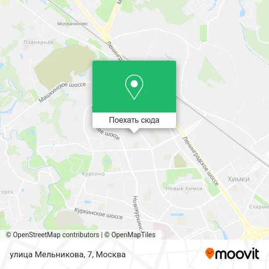Карта улица Мельникова, 7