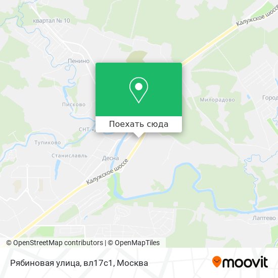 Карта Рябиновая улица, вл17с1