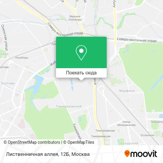 Карта Лиственничная аллея, 12Б