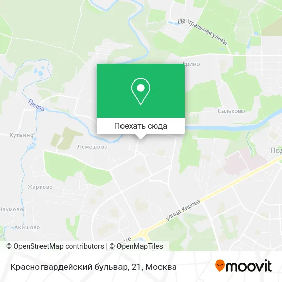 Карта Красногвардейский бульвар, 21