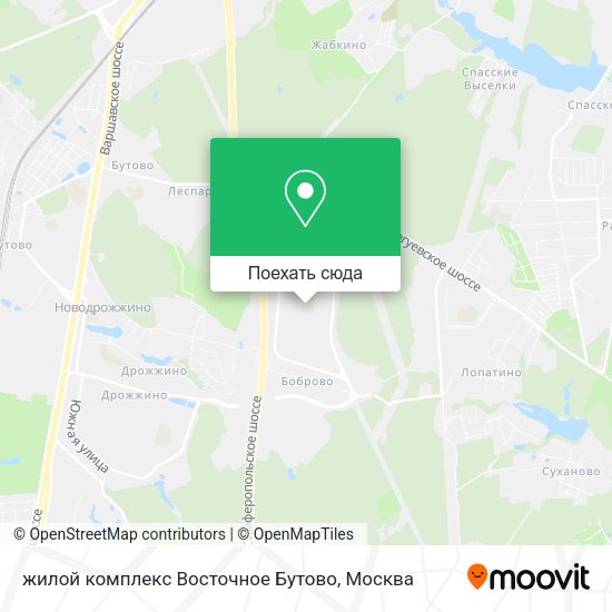Карта жилой комплекс Восточное Бутово