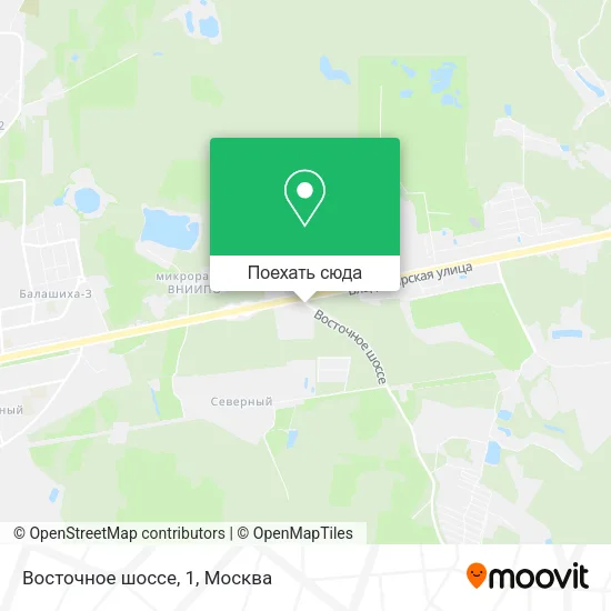 Карта Восточное шоссе, 1