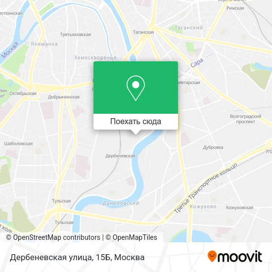 Карта Дербеневская улица, 15Б