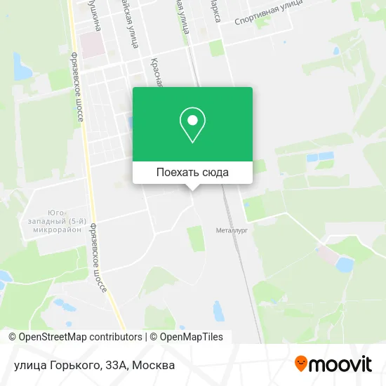 Карта улица Горького, 33А