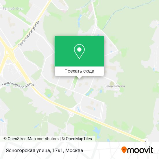 Карта Ясногорская улица, 17к1