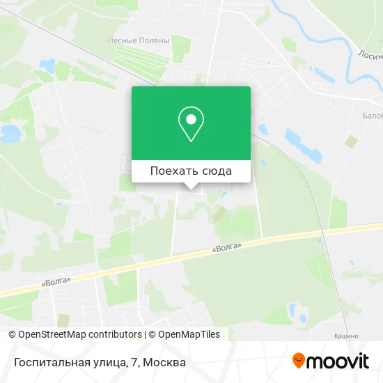 Карта Госпитальная улица, 7