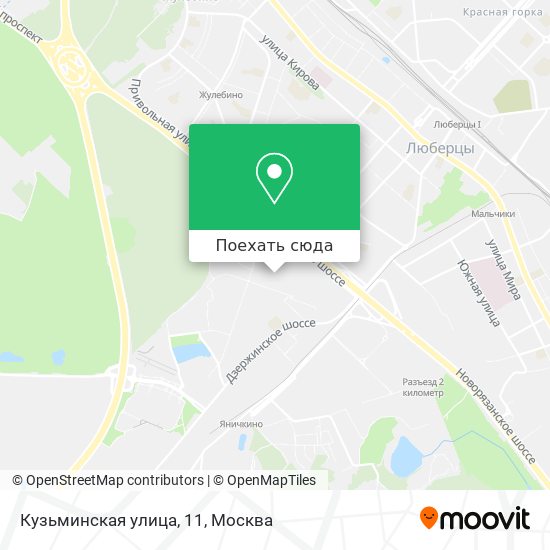 Карта Кузьминская улица, 11