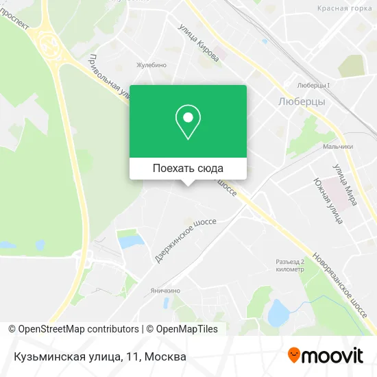 Карта Кузьминская улица, 11
