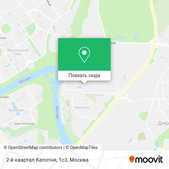 Карта 2-й квартал Капотня, 1с3