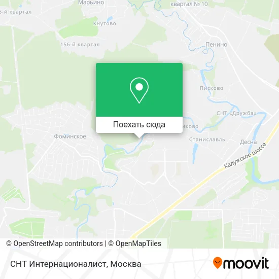 Карта СНТ Интернационалист