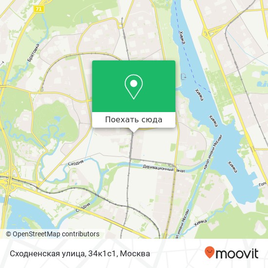 Карта Сходненская улица, 34к1с1