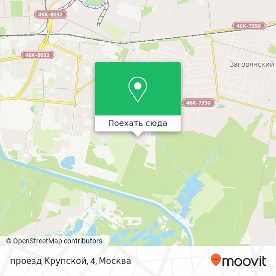 Карта проезд Крупской, 4