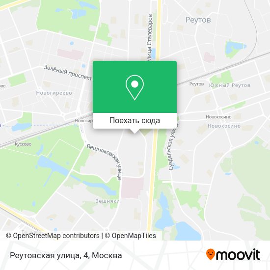 Карта Реутовская улица, 4