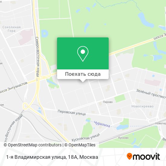 Карта 1-я Владимирская улица, 18А